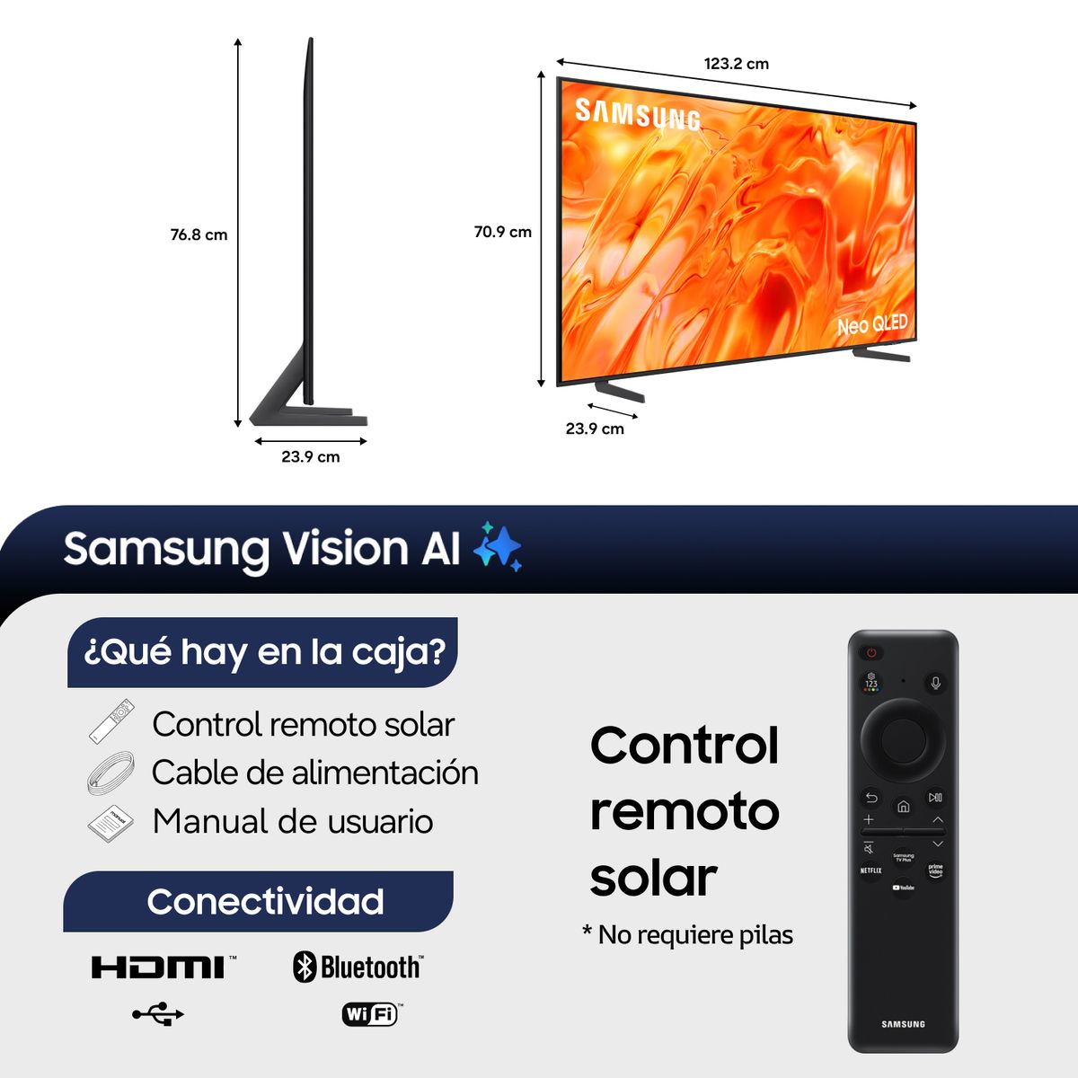 SAMSUNG - 55 Neo QLED QN70H 4K Vision AI Smart TV 2026