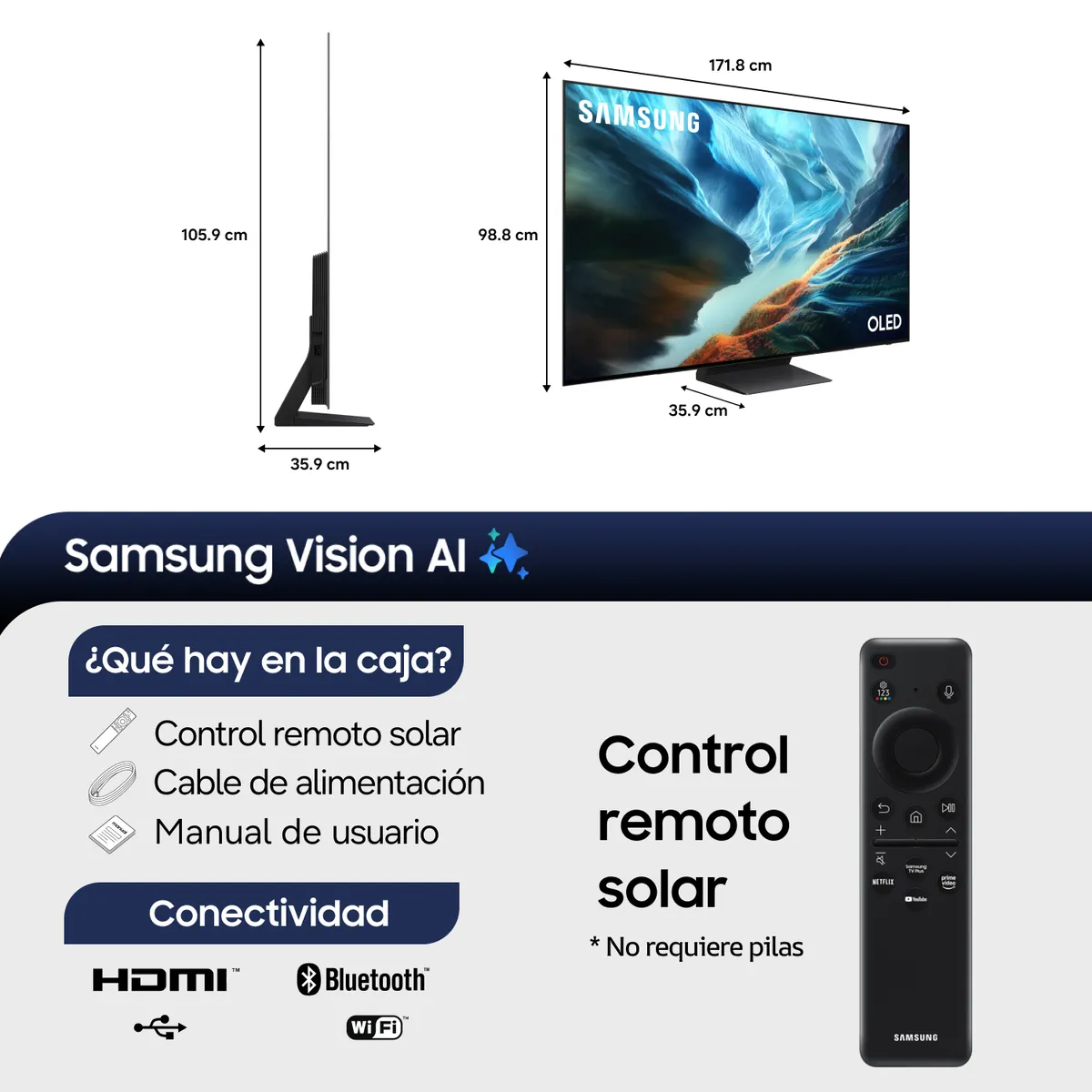 SAMSUNG - 77" OLED S90H 4K Samsung Vision AI Smart TV 2026