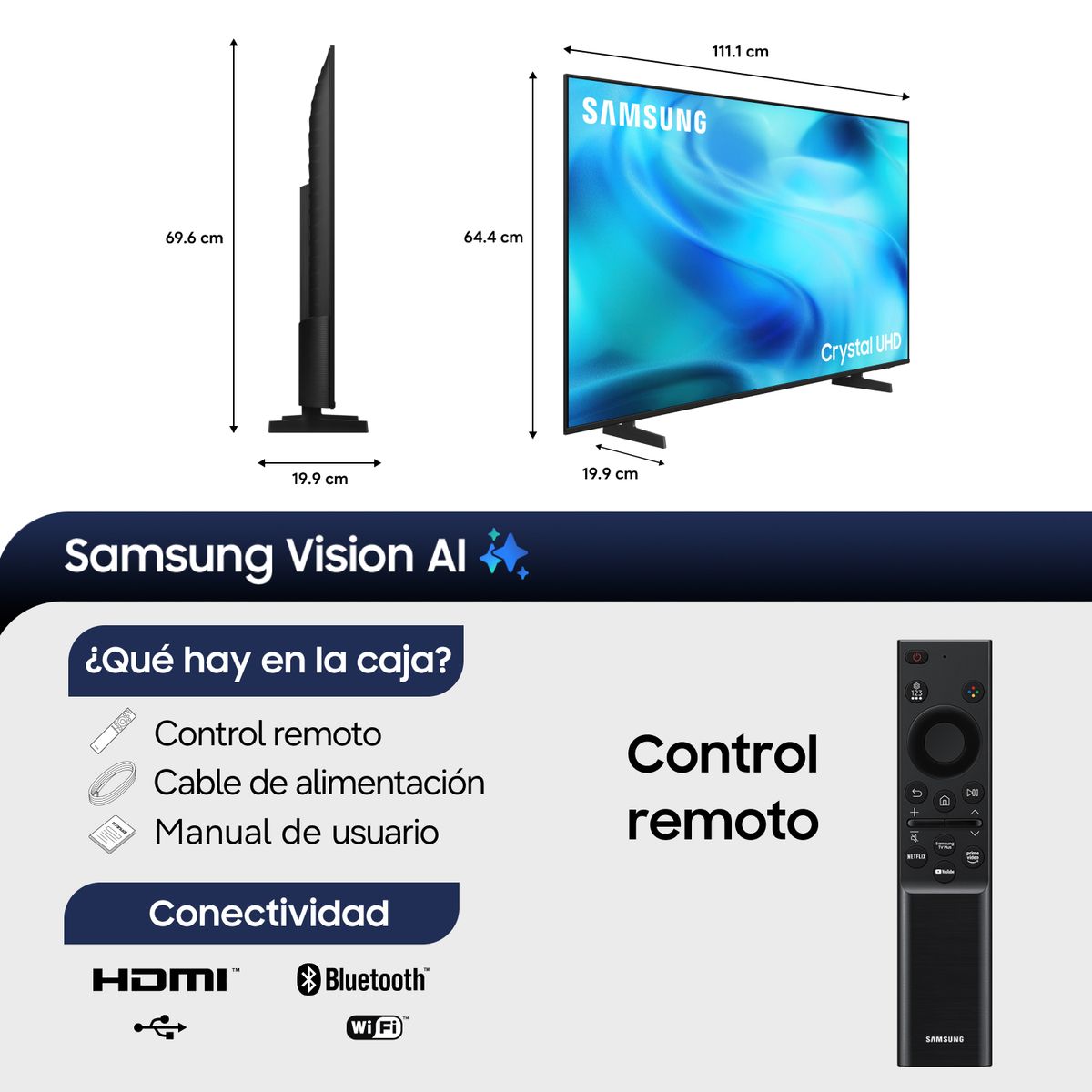 SAMSUNG - 50" Crystal UHD U8000H 4K Samsung Smart TV 2026
