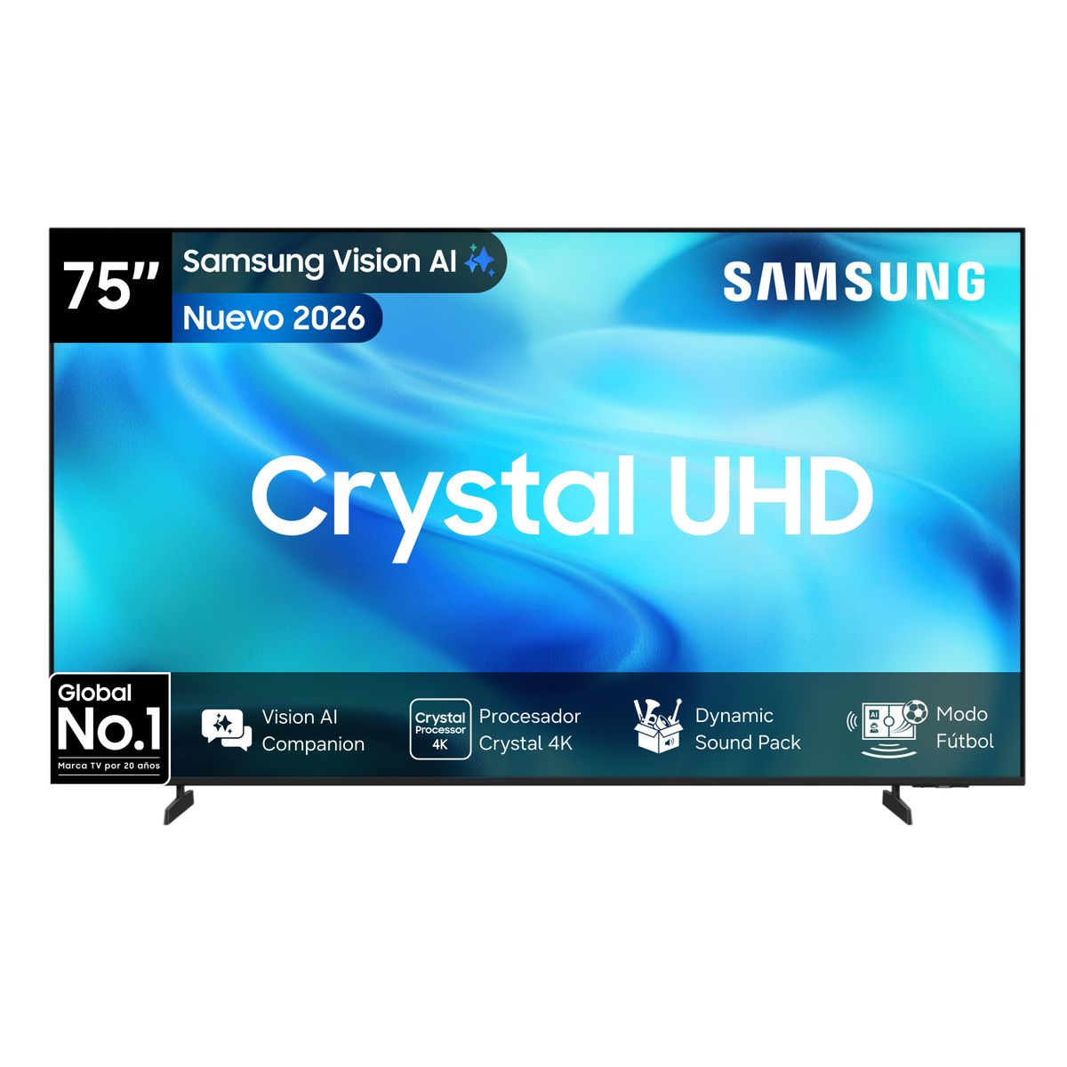 SAMSUNG - 75 Crystal UHD U8000H 4K Samsung Vision AI Smart TV 2026