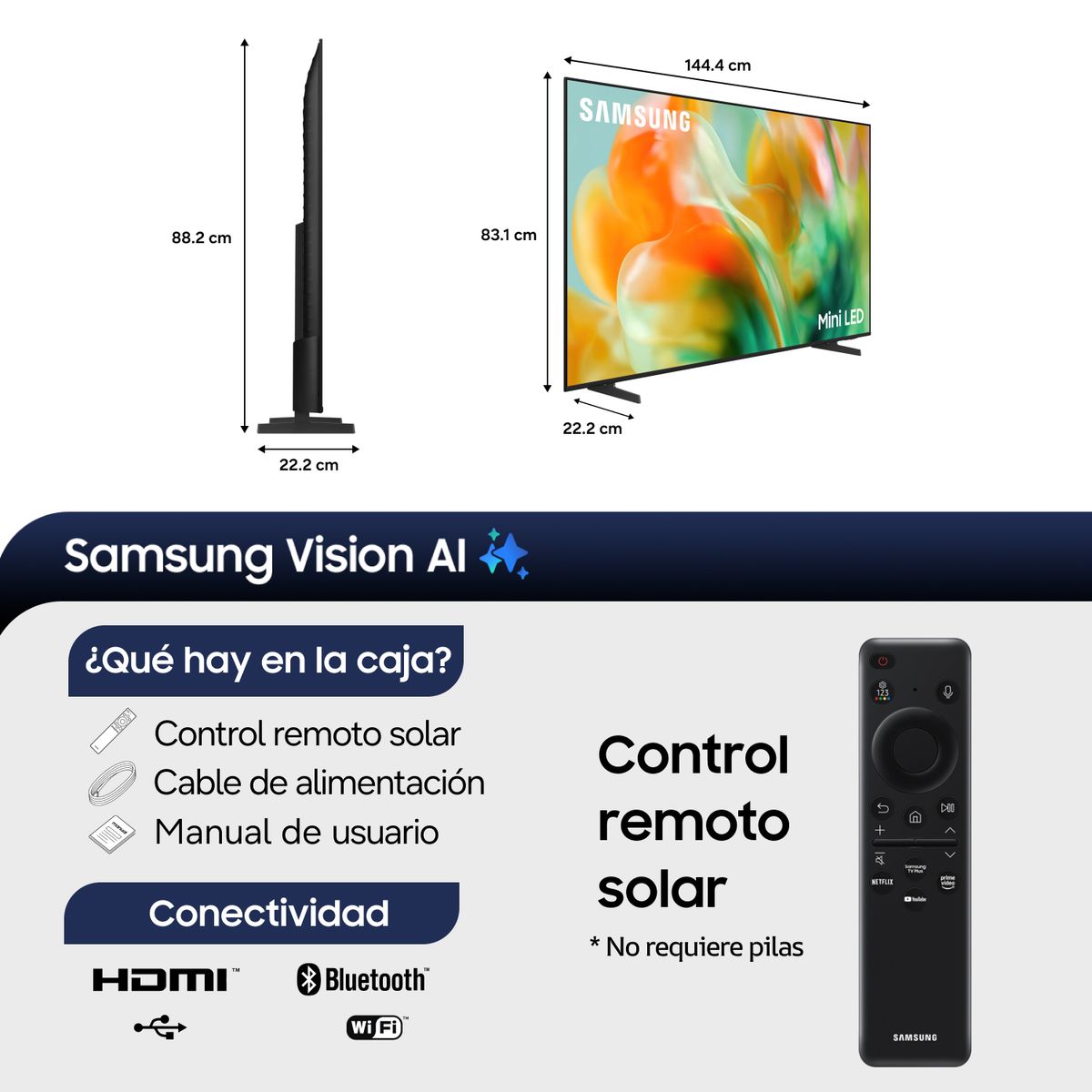 SAMSUNG - 65 Mini LED M80H 4K Samsung Vision AI Smart TV 2026