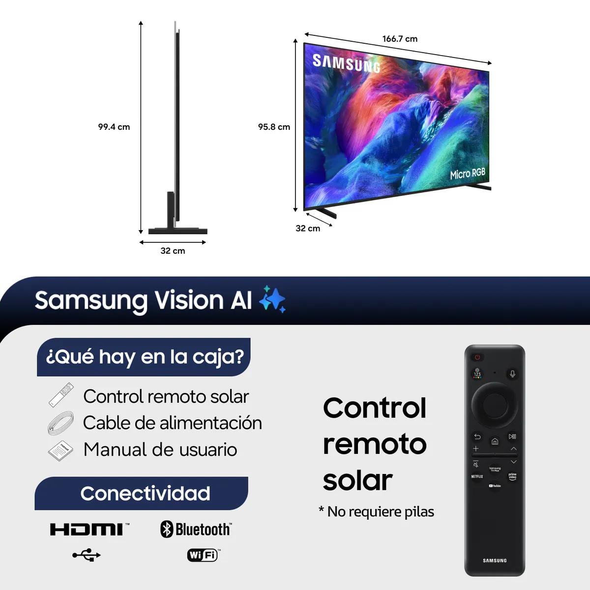 SAMSUNG - 75" Micro RGB R85H 4K Samsung Vision AI Smart TV 2026