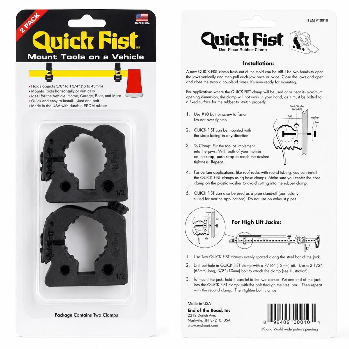 GENERICO - Abrazadera Quick Fist® Original (Pack de 2 unidades)