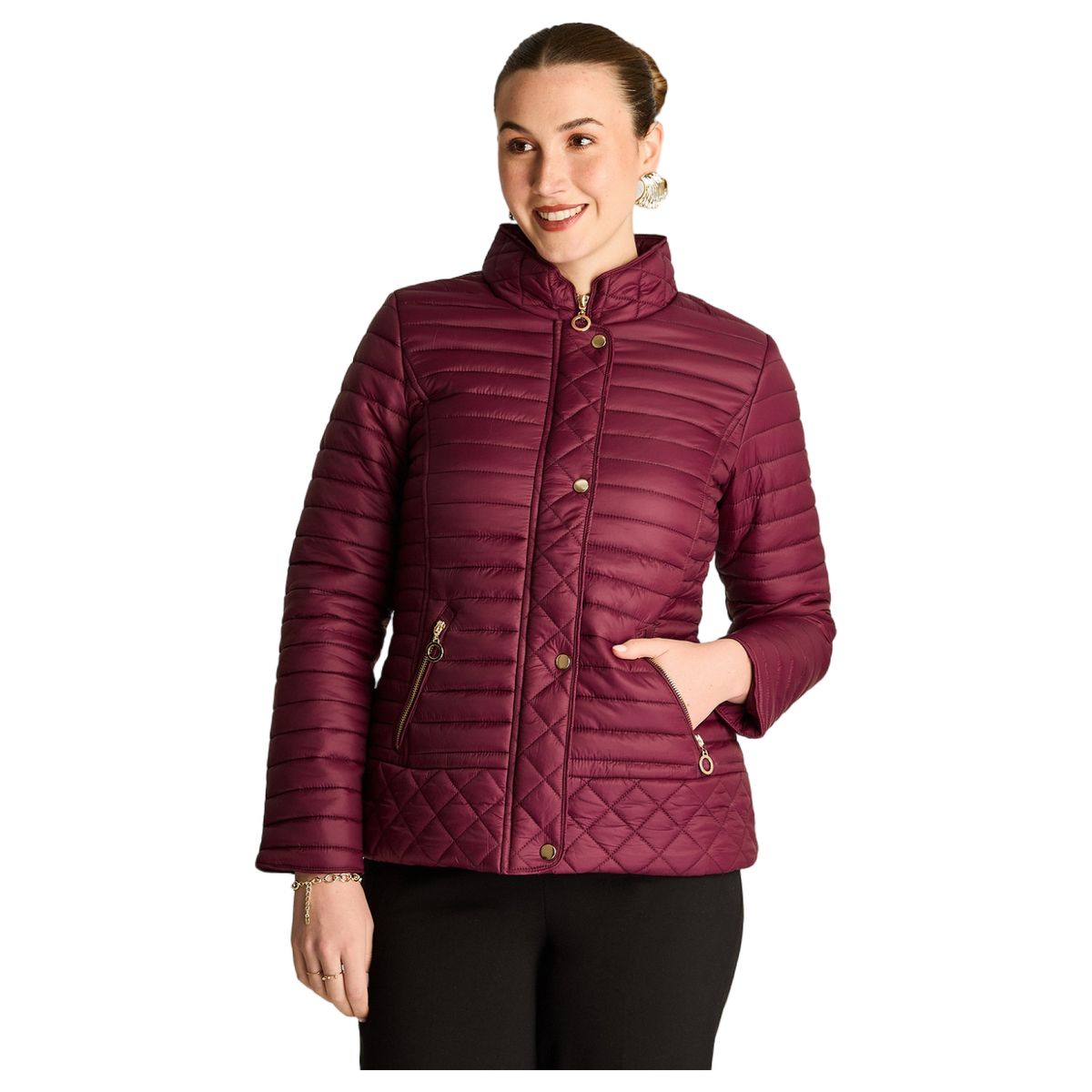 LORENZO DI PONTTI - Parka Acolchada Mujer Burdeo