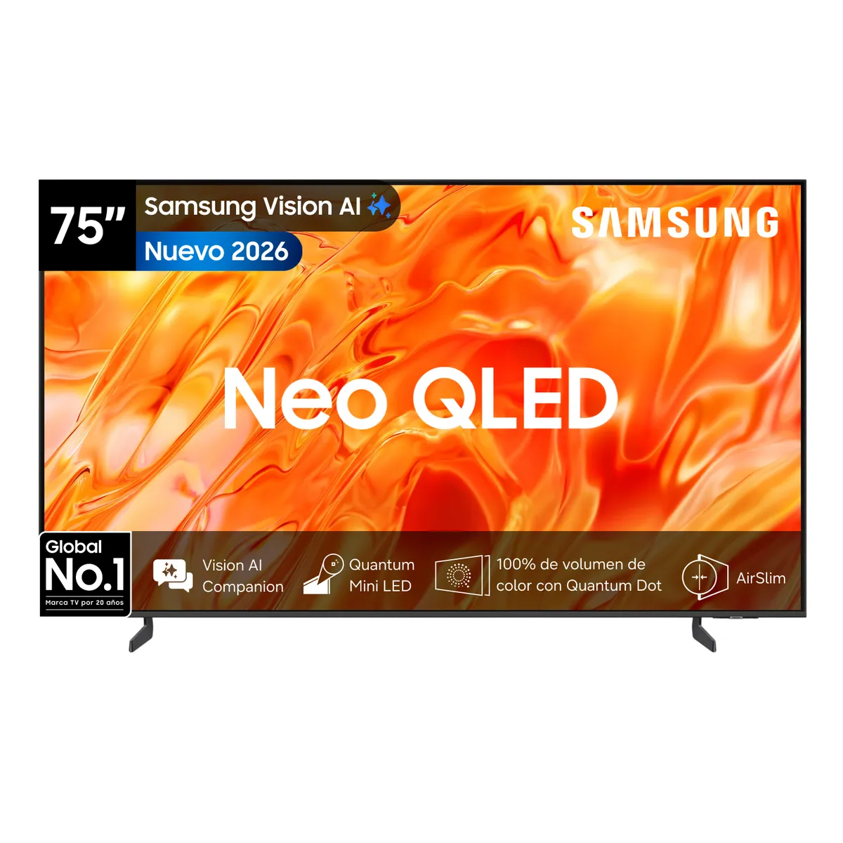 SAMSUNG - 75 Neo QLED QN70H 4K Vision AI Smart TV 2026