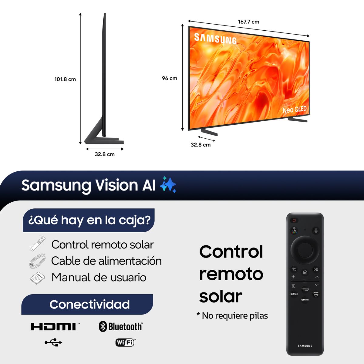 SAMSUNG - 75 Neo QLED QN70H 4K Vision AI Smart TV 2026