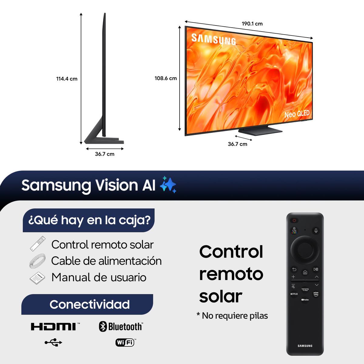 SAMSUNG - 85 Neo QLED QN75H 4K Vision AI Smart TV 2026