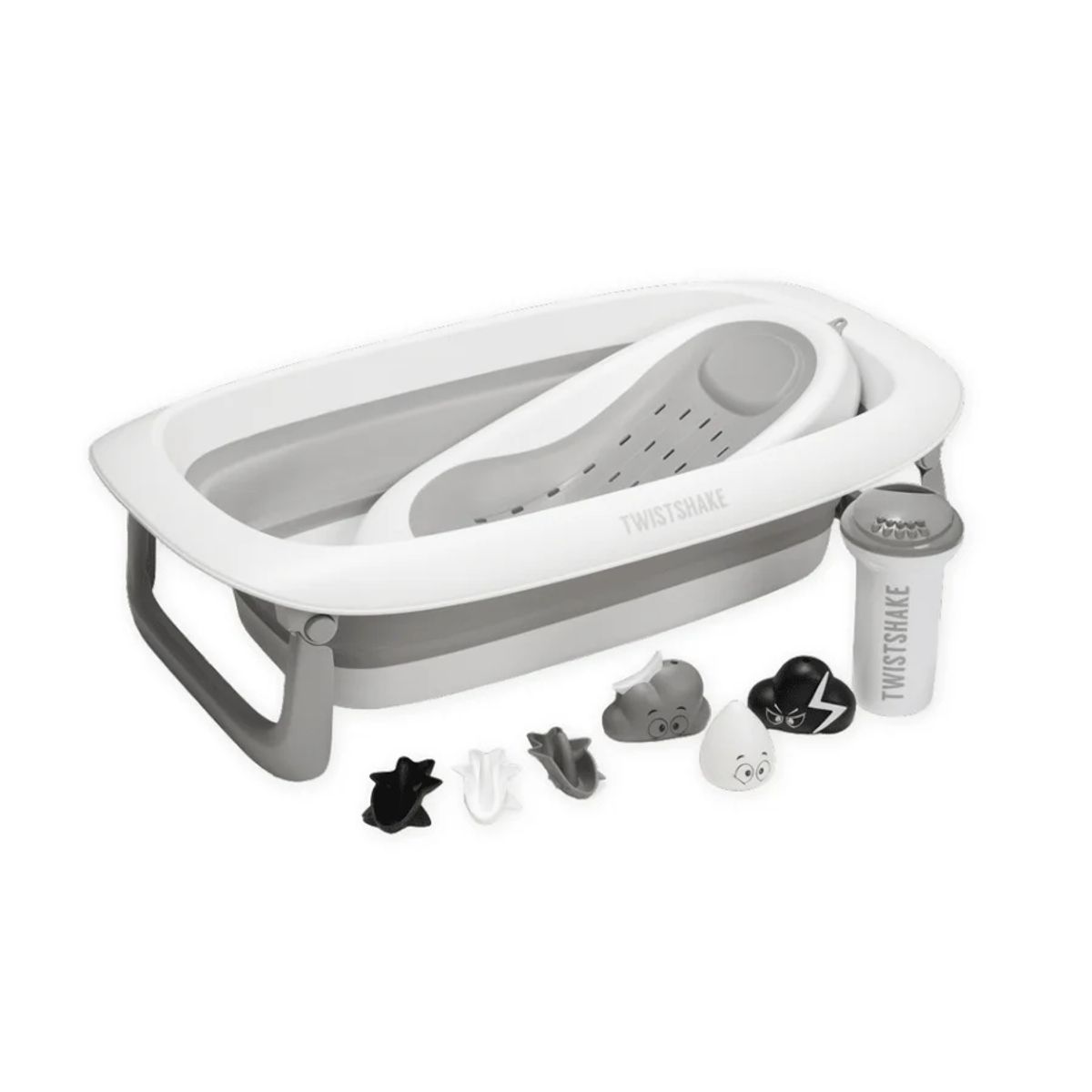 TWISTSHAKE - Pack de lujo para baño Twistshake con cuna Gris