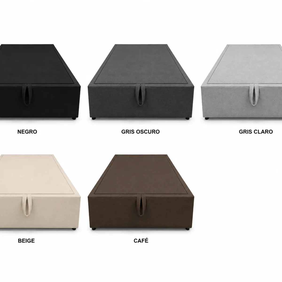 GENERICO - Base Baúl 1.5 Plazas Onyx – Sistema Hidráulico Premium Beige