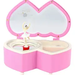 GENERICO - Caja De Música Corazón Caja Musical Chica Bailarina Joyero