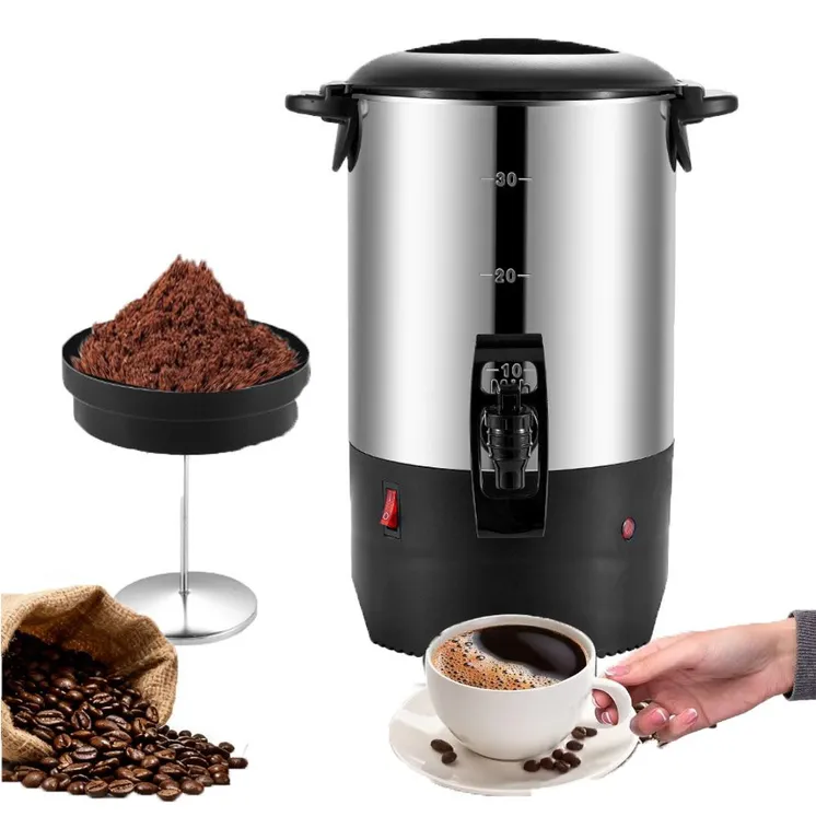 Cafetera De Acero Inoxidable De 55l 30tazas Para Comercial
