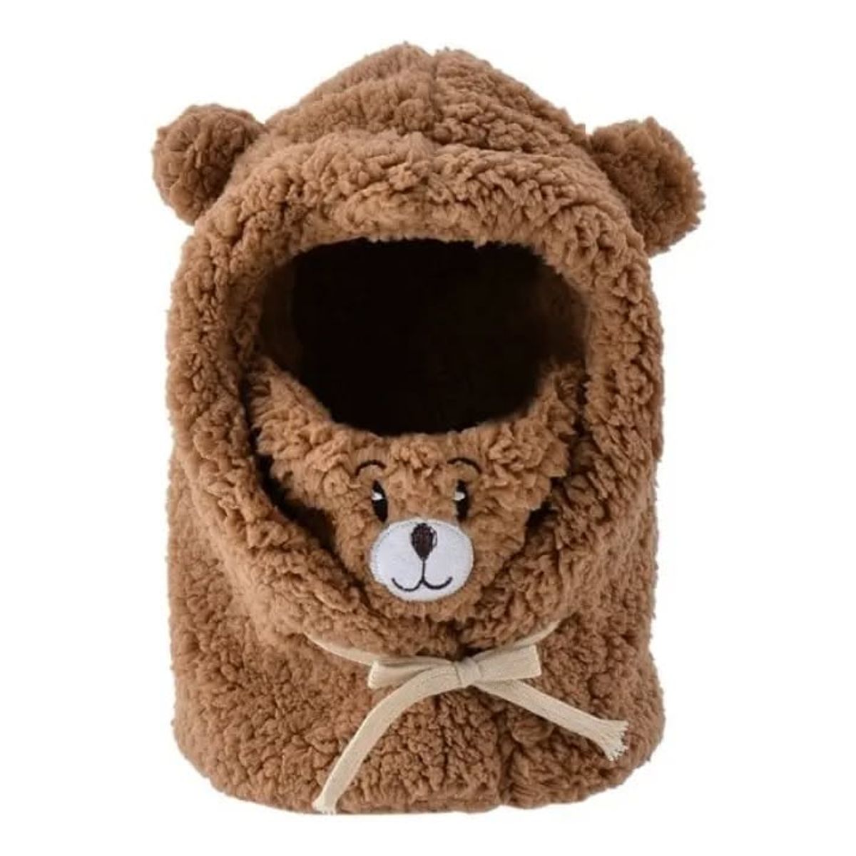 GENERICO - Gorro con cuello para adultos y niños con ajustable
