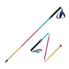 AONIJIE - Bastones de Trekking Plegables Aluminio 7075 Arcoíris 120cm 2 Unidades