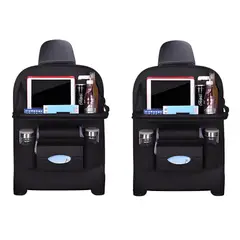 GENERICO - X2 Ecocuero Organizador Auto Respaldo De Asiento Portav 634