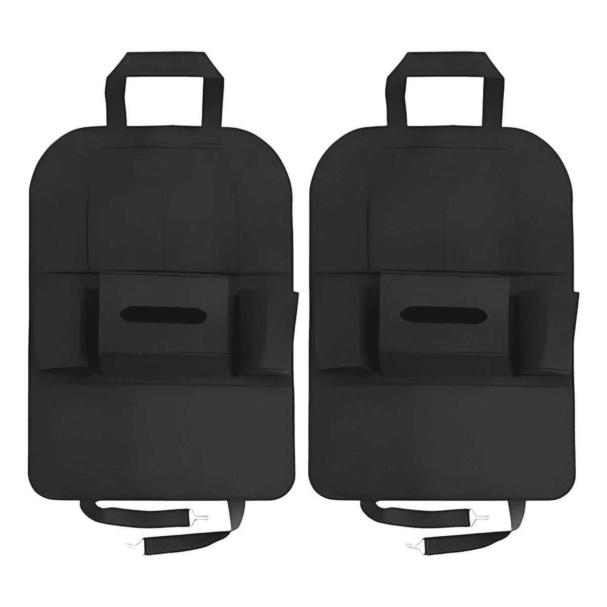 GENERICO - Pack 2 Organizadores Asiento Auto Lhua Tela No Tejida Negro