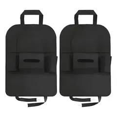 GENERICO - Pack 2 Organizadores Asiento Auto Lhua Tela No Tejida Negro