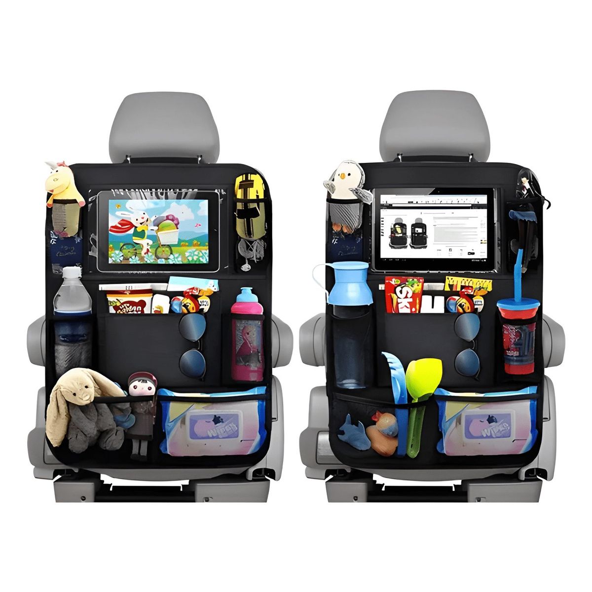 GENERICO - Pack 2 Organizador De Asiento Trasero Con Soporte  Ne 667