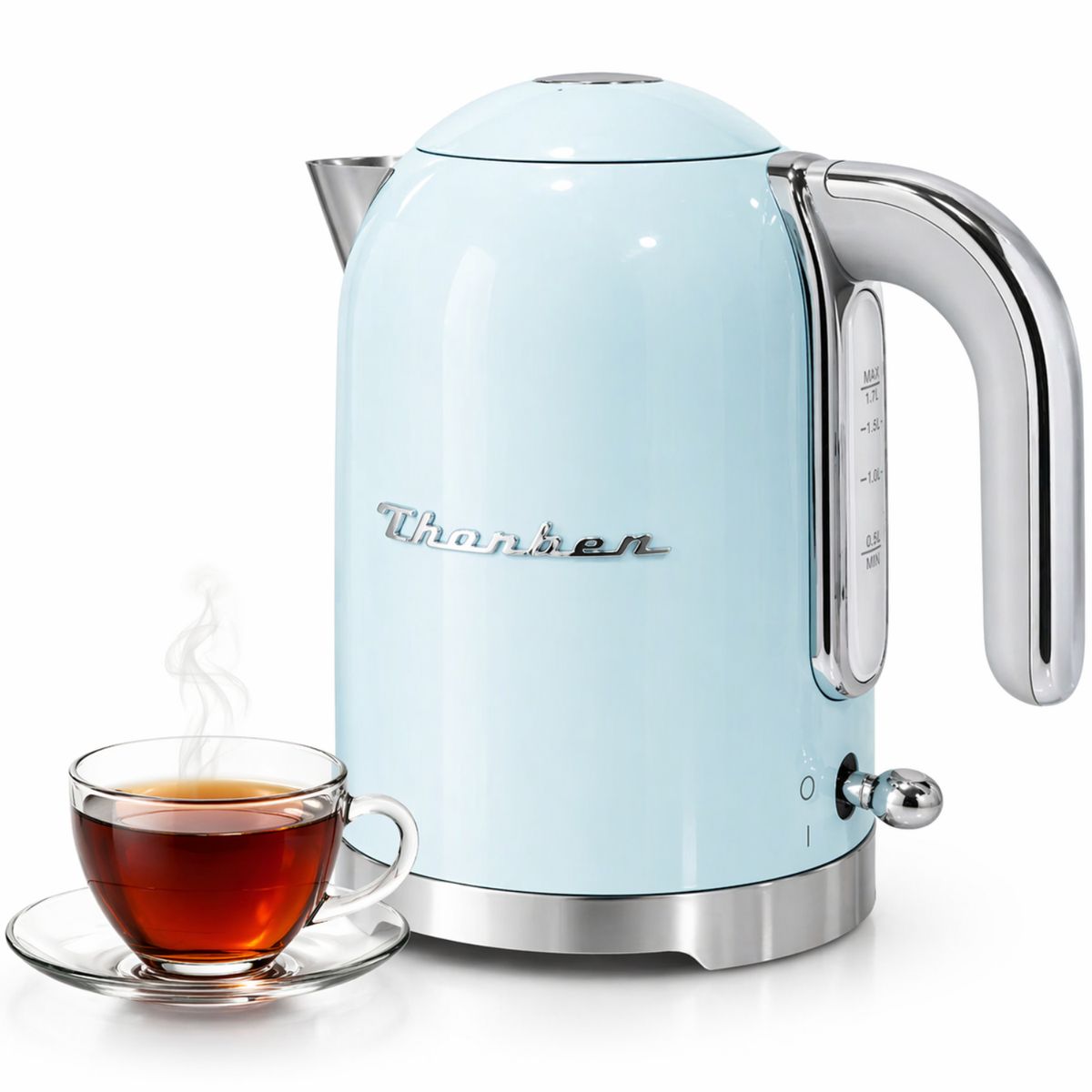 THORBEN - Hervidor Electrico De Agua Thorben Retro Style Kettle 1.7 Lt Celeste