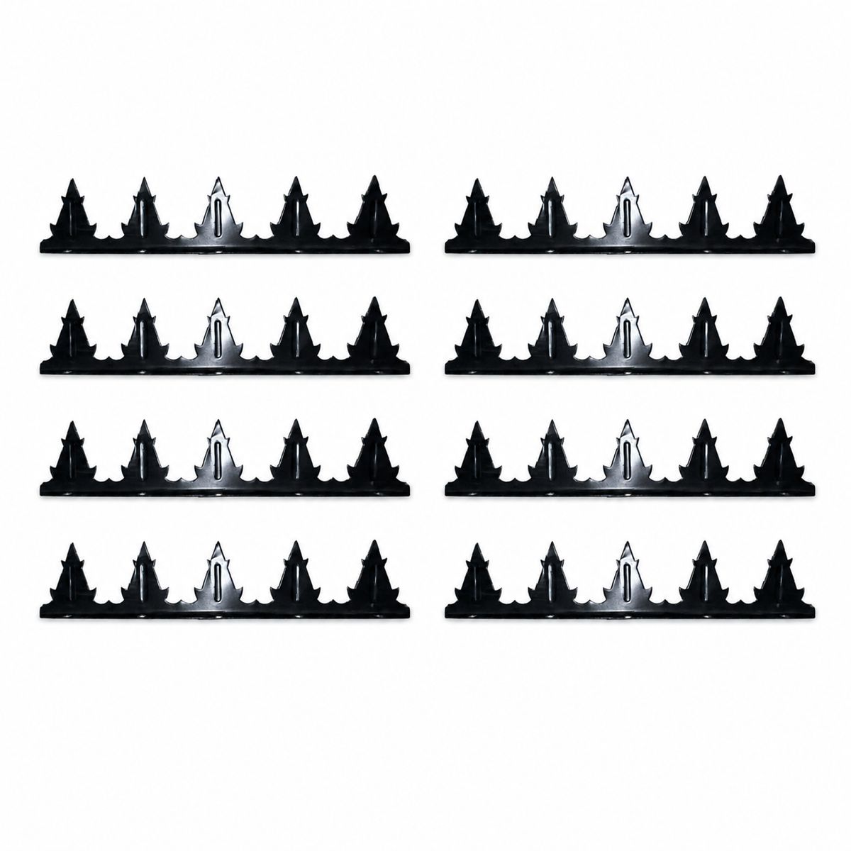 GENERICO - Pack 10 puntas seguridad cortante rejas y muro negro 10m