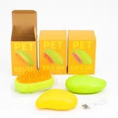 OEM - Cepillo Eléctrico para Mascotas USB - Amarillo y Verde