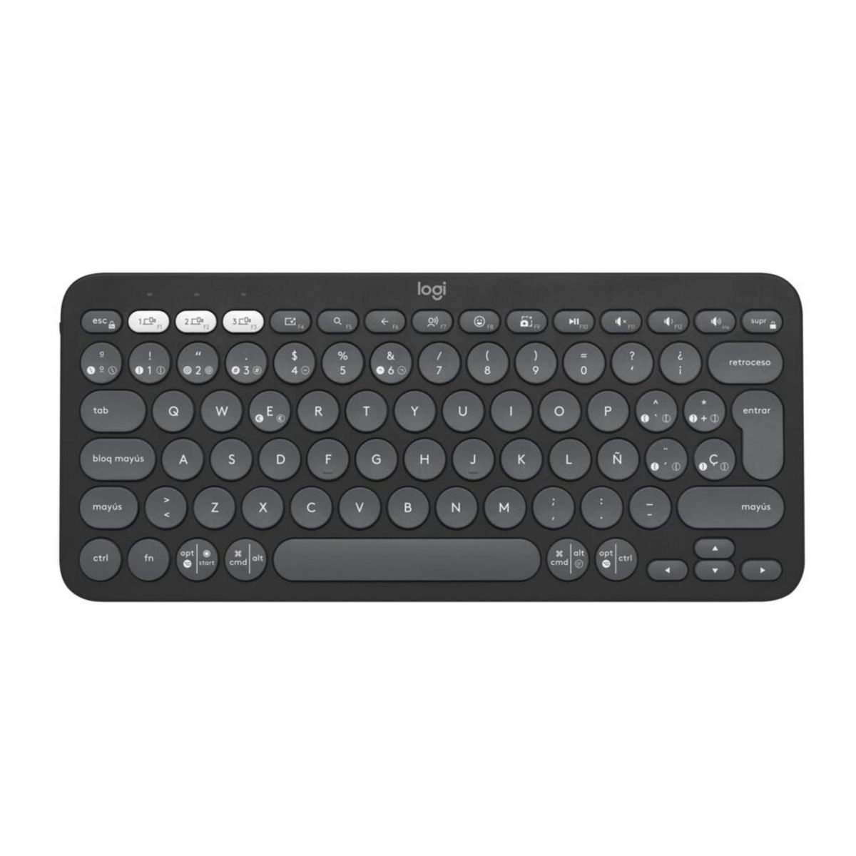 LOGITECH - Logitech Teclado Bluetooth Pebble Keys 2 K380s Grafito Español