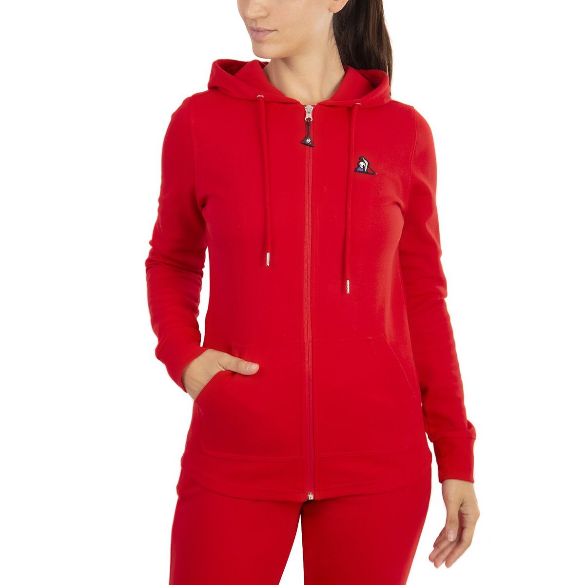LE COQ SPORTIF - Poleron Con Cierre Mujer Lille Rojo
