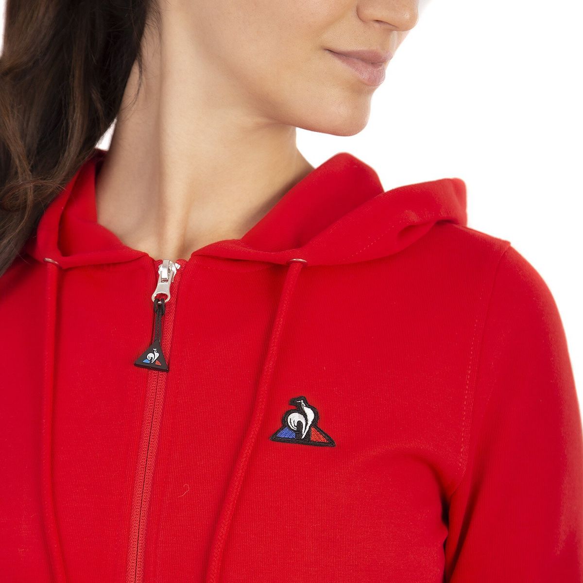 LE COQ SPORTIF - Poleron Con Cierre Mujer Lille Rojo