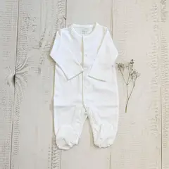 WAWA BABY DESIGN - Enterito Picot Verde Agua Algodón Pima Bebé