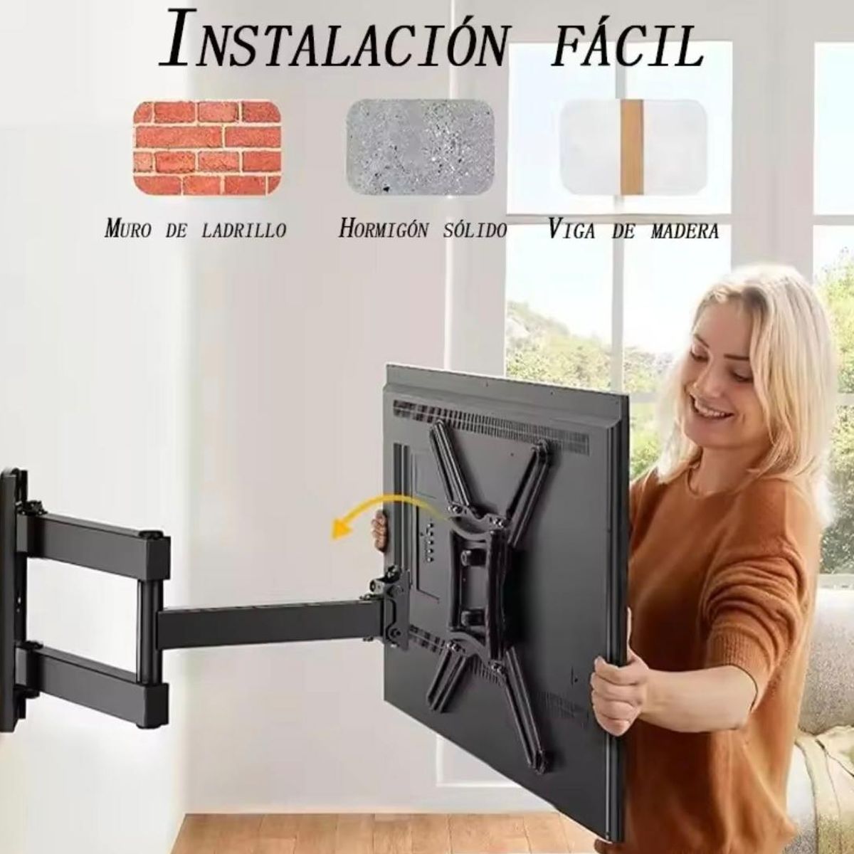 STARAX - Soporte de tv con brazo montado en la pared para TV 26 A 65 pulgadas