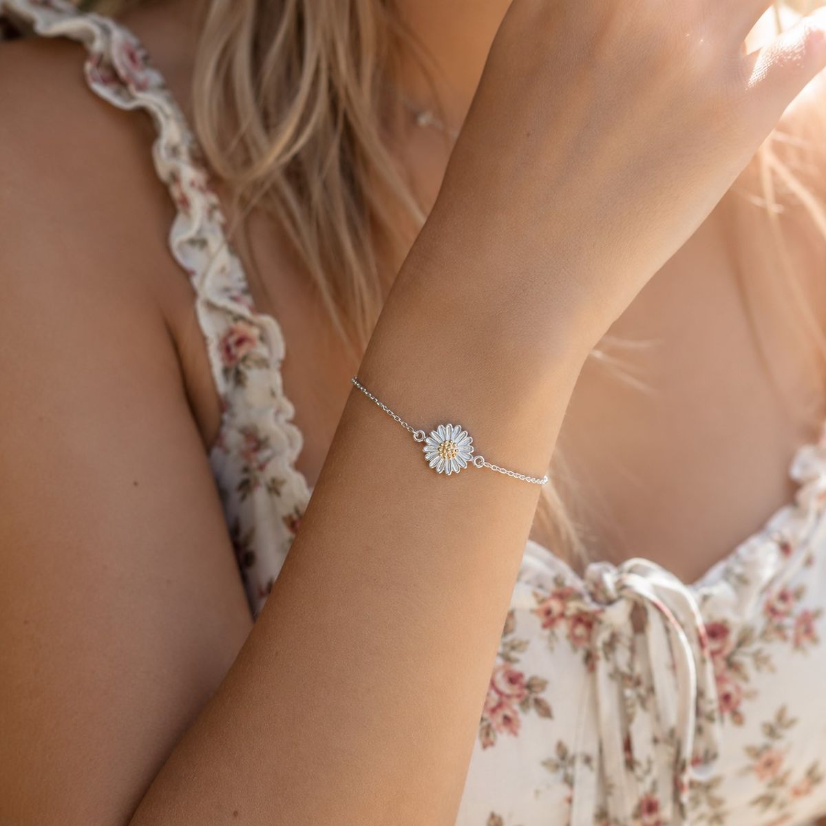 LK LUKSO - Pulsera Margarita Elegante Plata Ley 925
