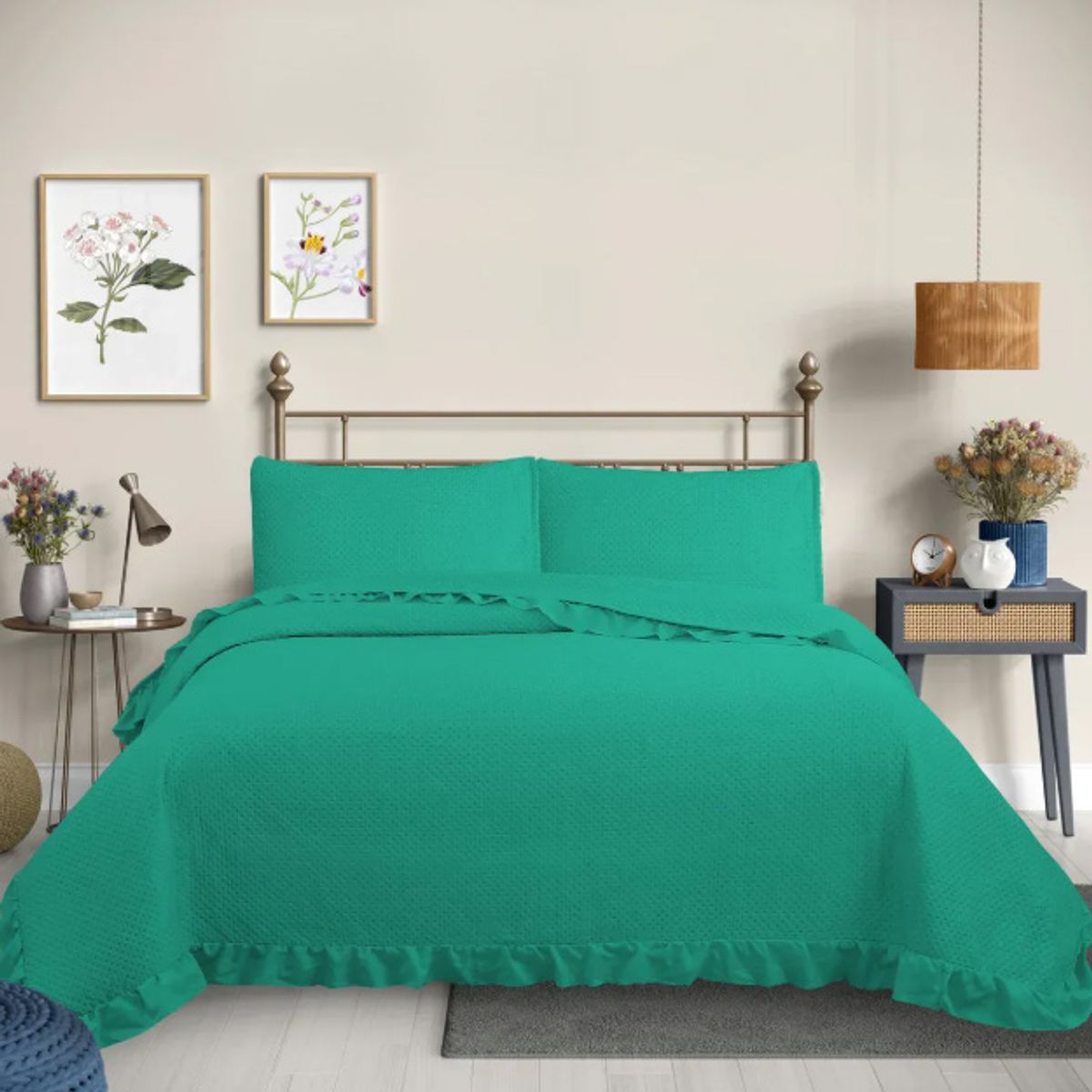 GENERICO - Cubrecama Quilt Reversible 2 Plazas Magic Colección Martiné