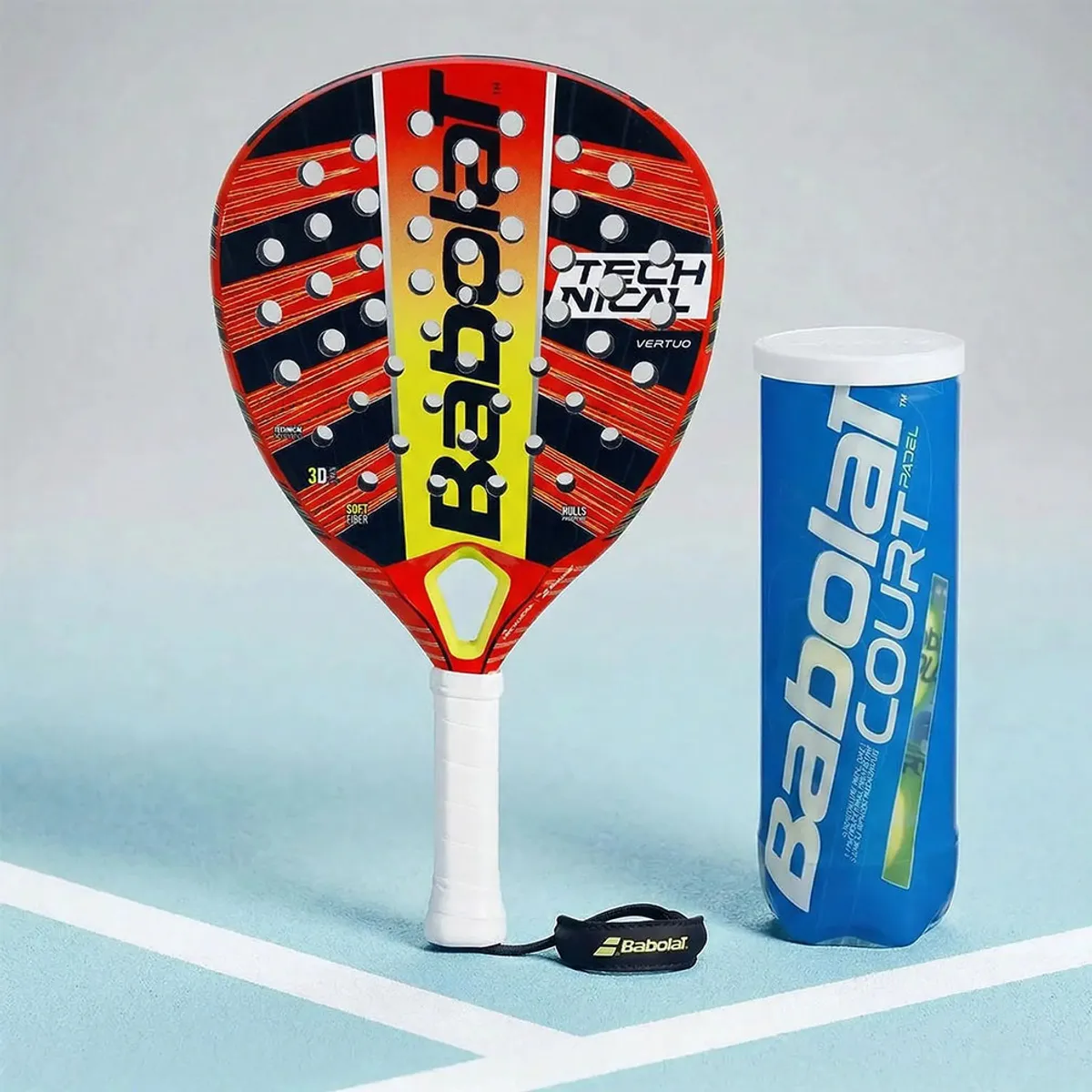 BABOLAT - COMBO PALA DE PADEL BABOLAT TECHNICAL VERTUO + TARRO COURT PADEL