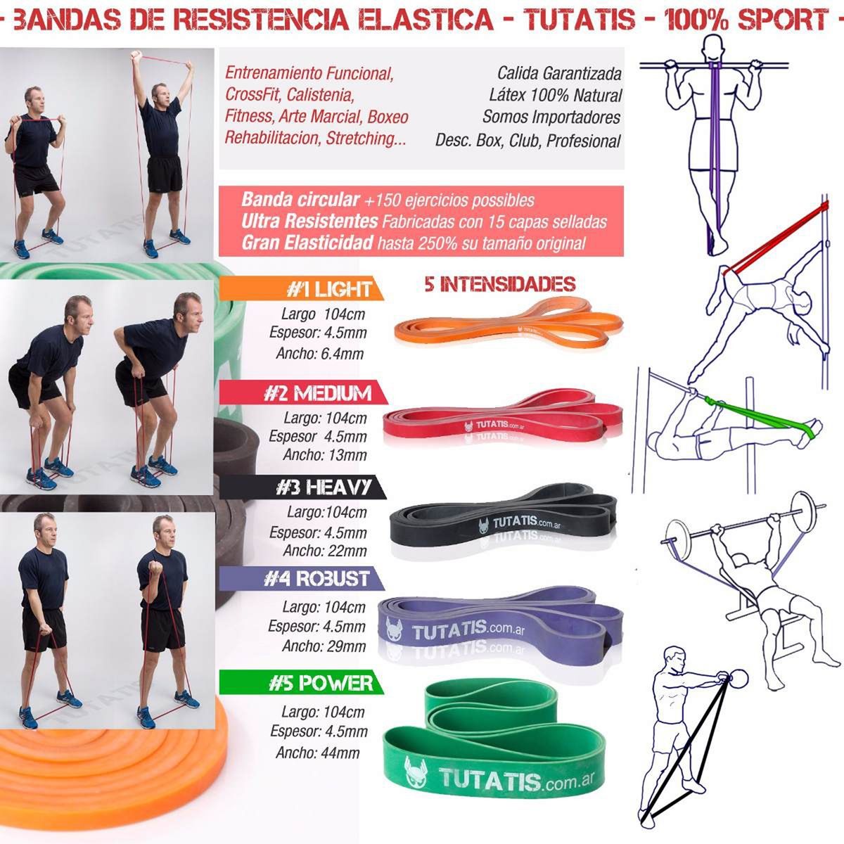 GENERICO - Banda Larga Calistenia Ancho 21Mm