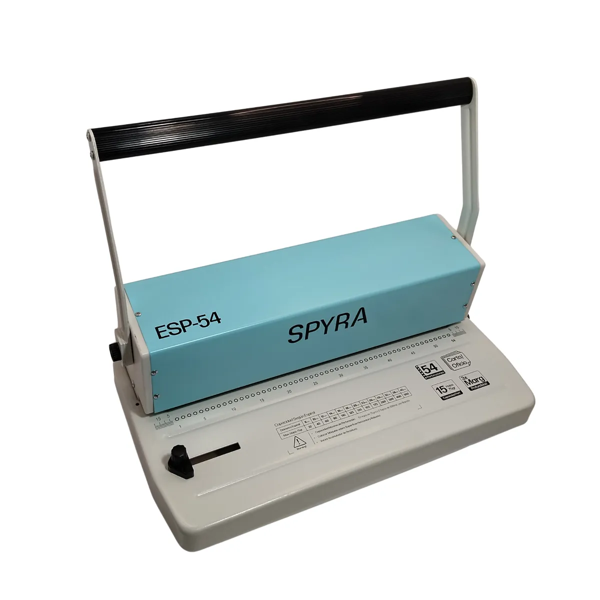 SPYRA - Anilladora Espiralera Perforadora Spyra ESP-54 Turquesa