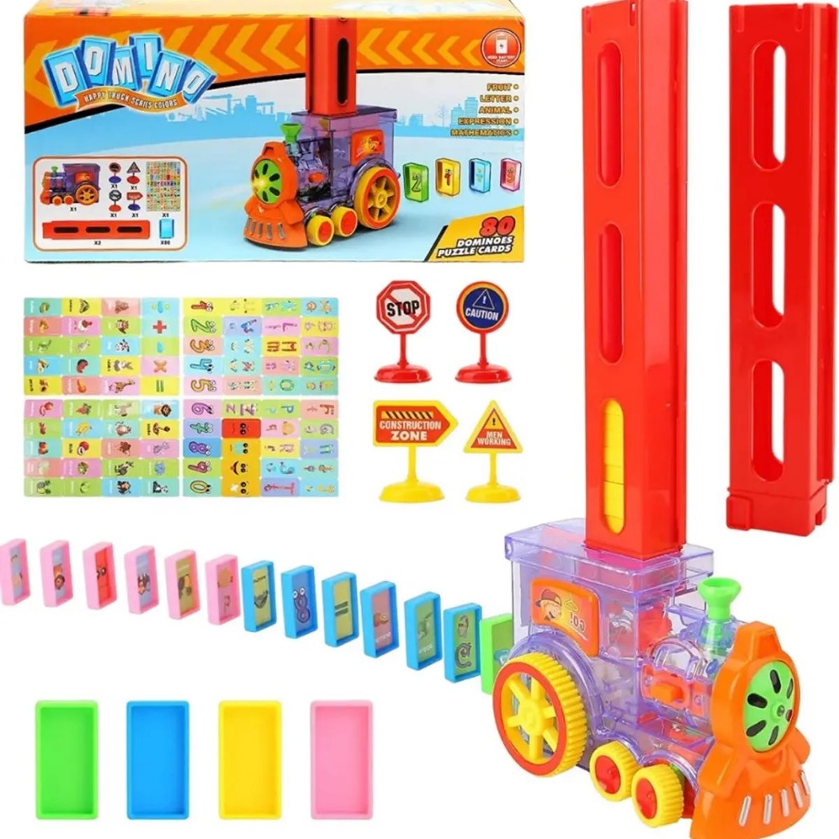 GENERICO - Juguete Tren Dominó Automático Eléctrico para Niños Y Niñas