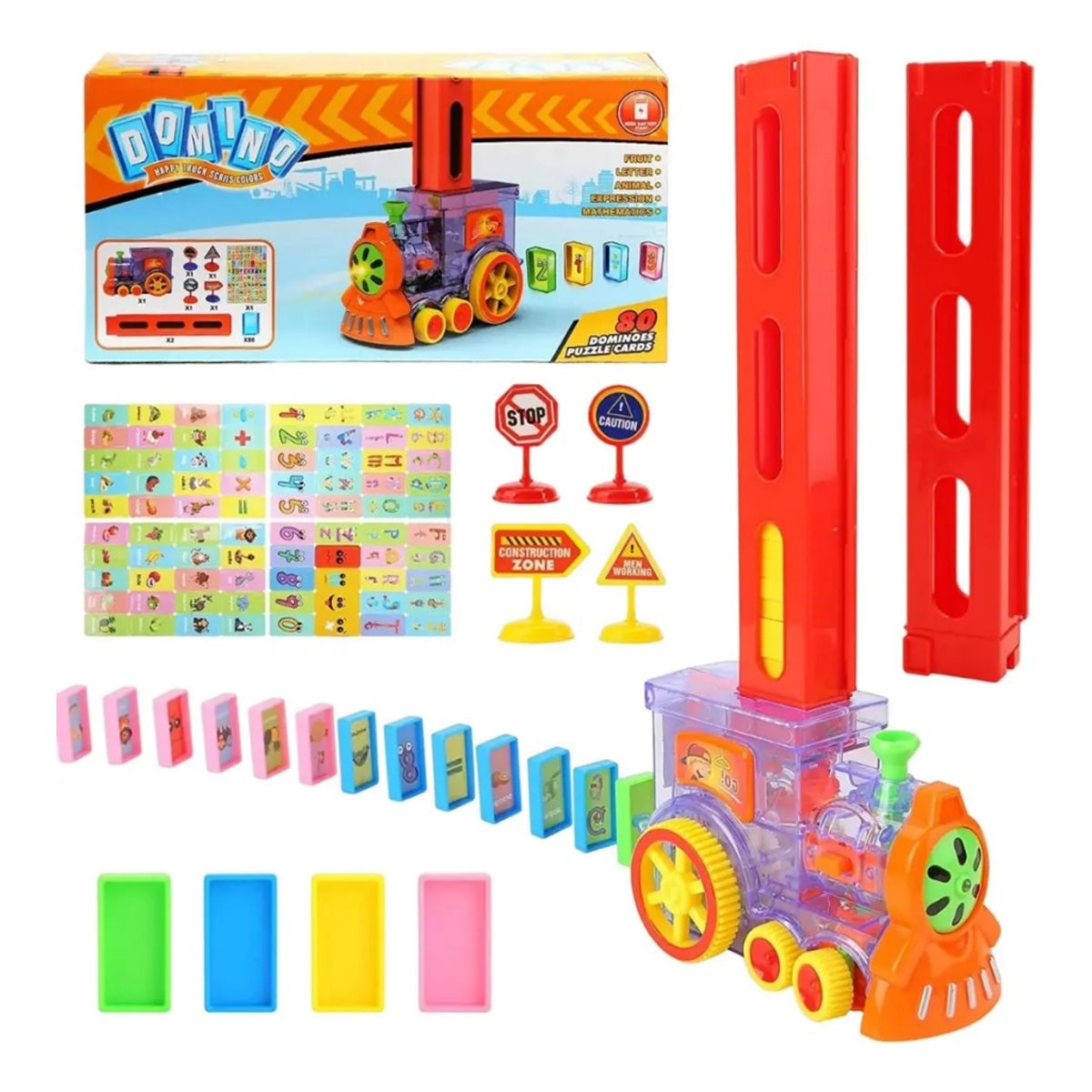 GENERICO - Juguete Tren Dominó Automático Eléctrico para Niños Y Niñas