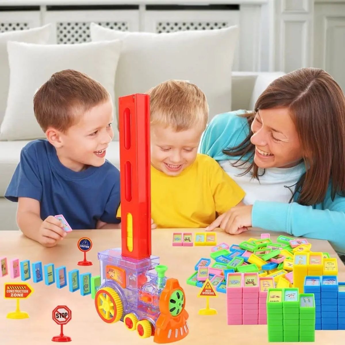 GENERICO - Juguete Tren Dominó Automático Eléctrico para Niños Y Niñas