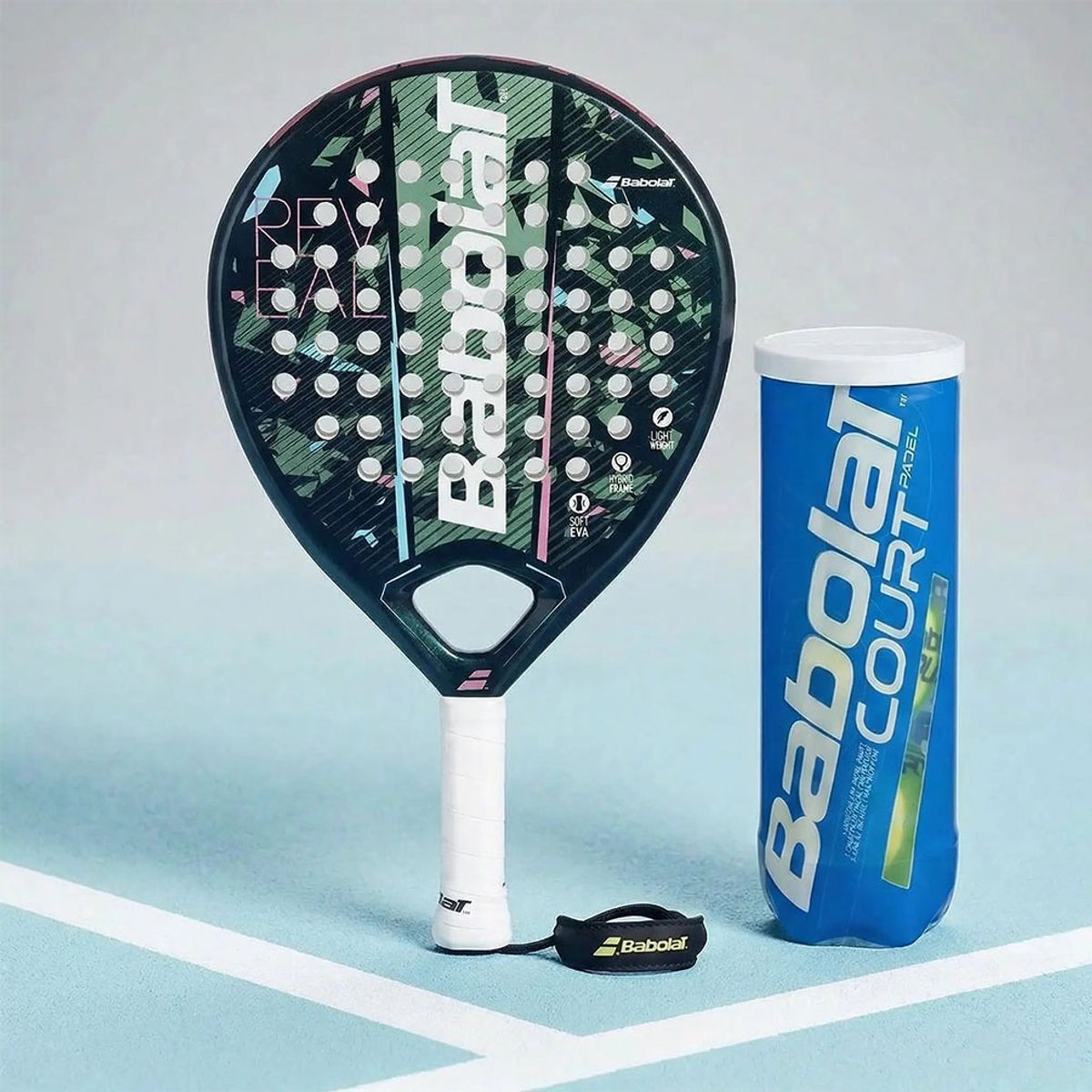 BABOLAT - COMBO PALA DE PADEL BABOLAT REVEAL + TARRO COURT PADEL