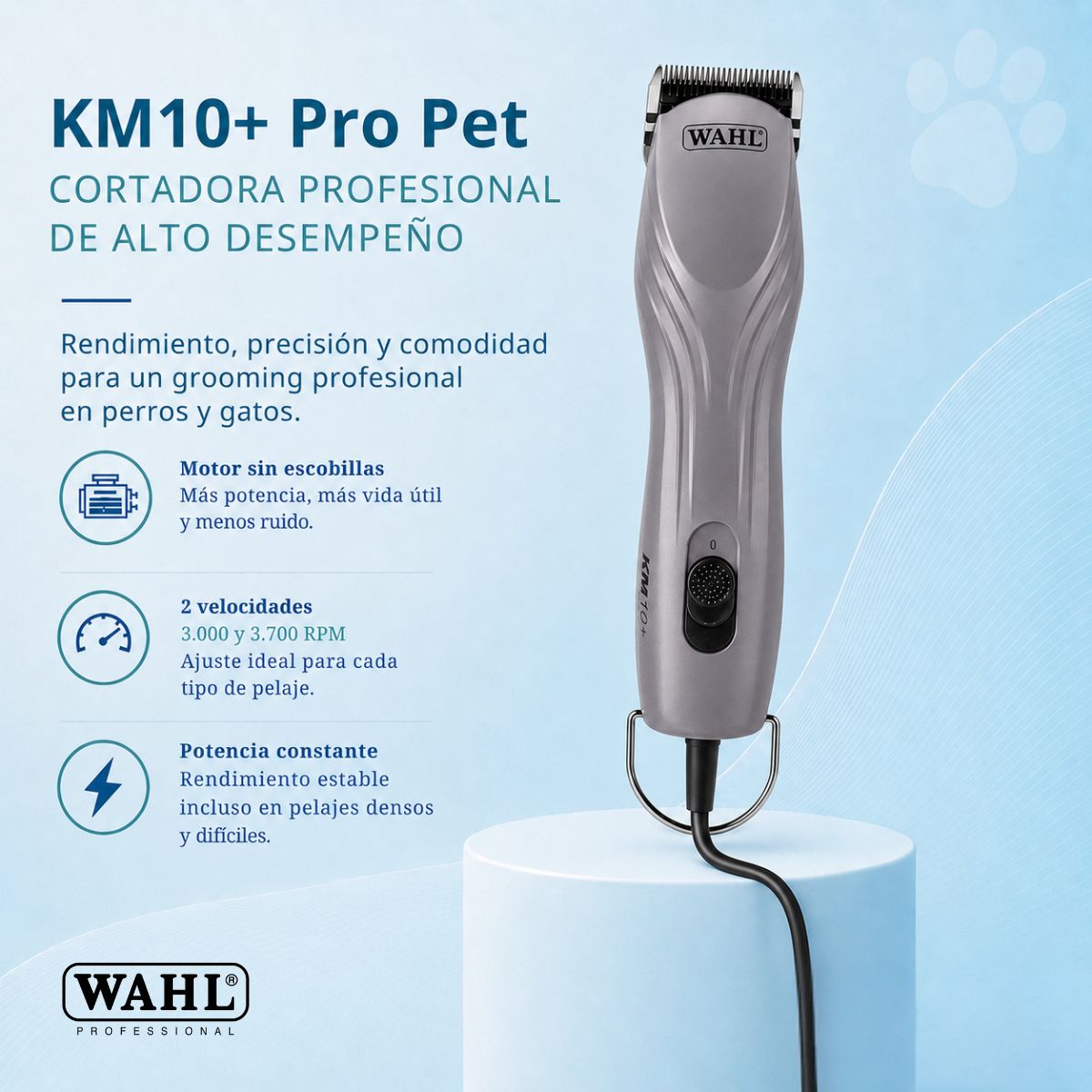 WAHL - Wahl Pro KM10 Mascota 2 Velocidades