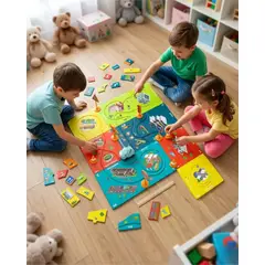 GENERICO - Pista de Autos Magnética Ciudad Armable Infantil
