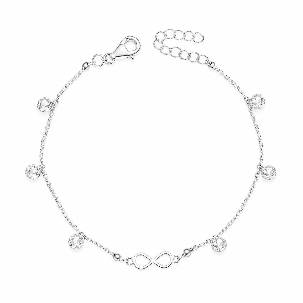 LK LUKSO - Pulsera Infinito Cristales Plata Ley 925
