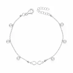 LK LUKSO - Pulsera Infinito Cristales Plata Ley 925