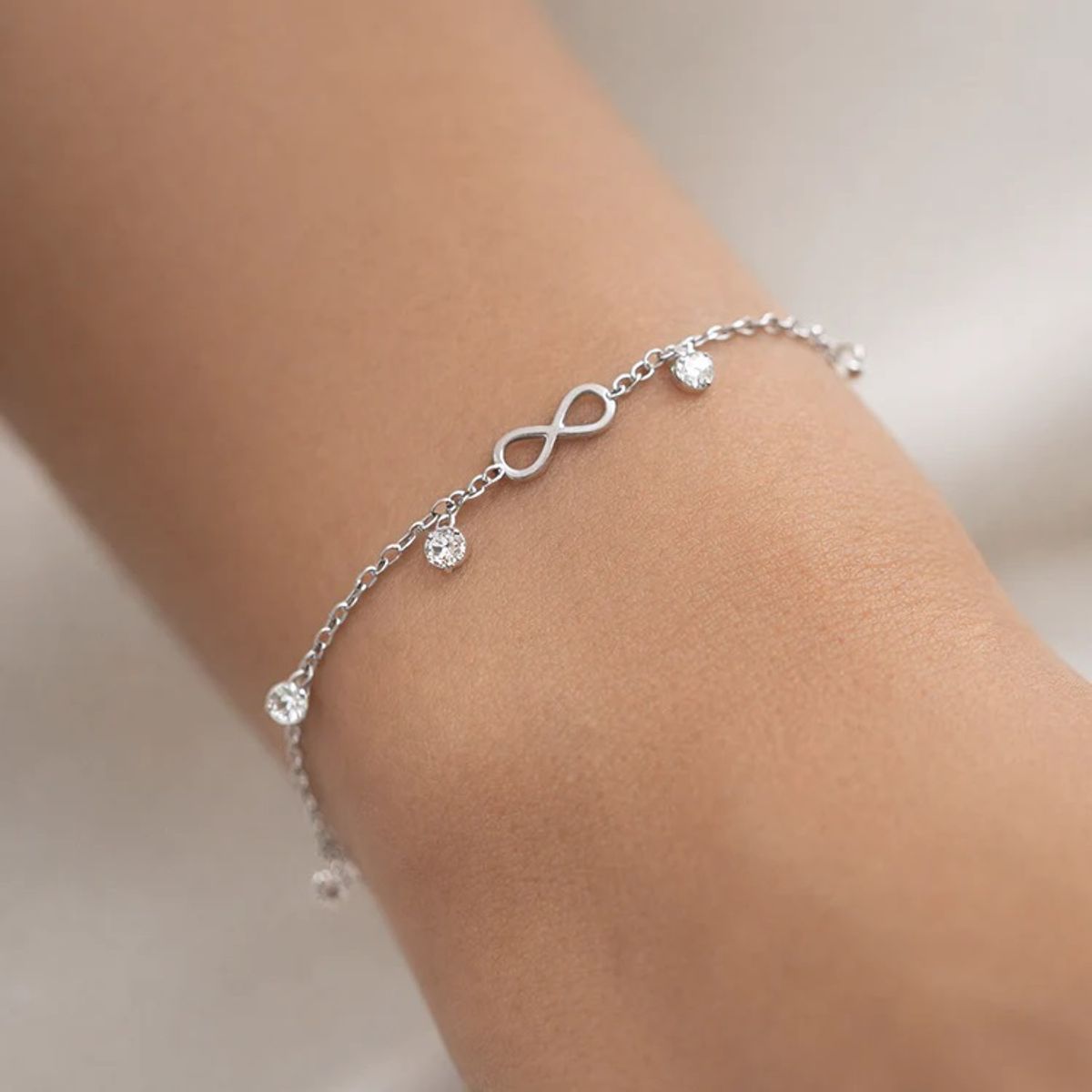 LK LUKSO - Pulsera Infinito Cristales Plata Ley 925