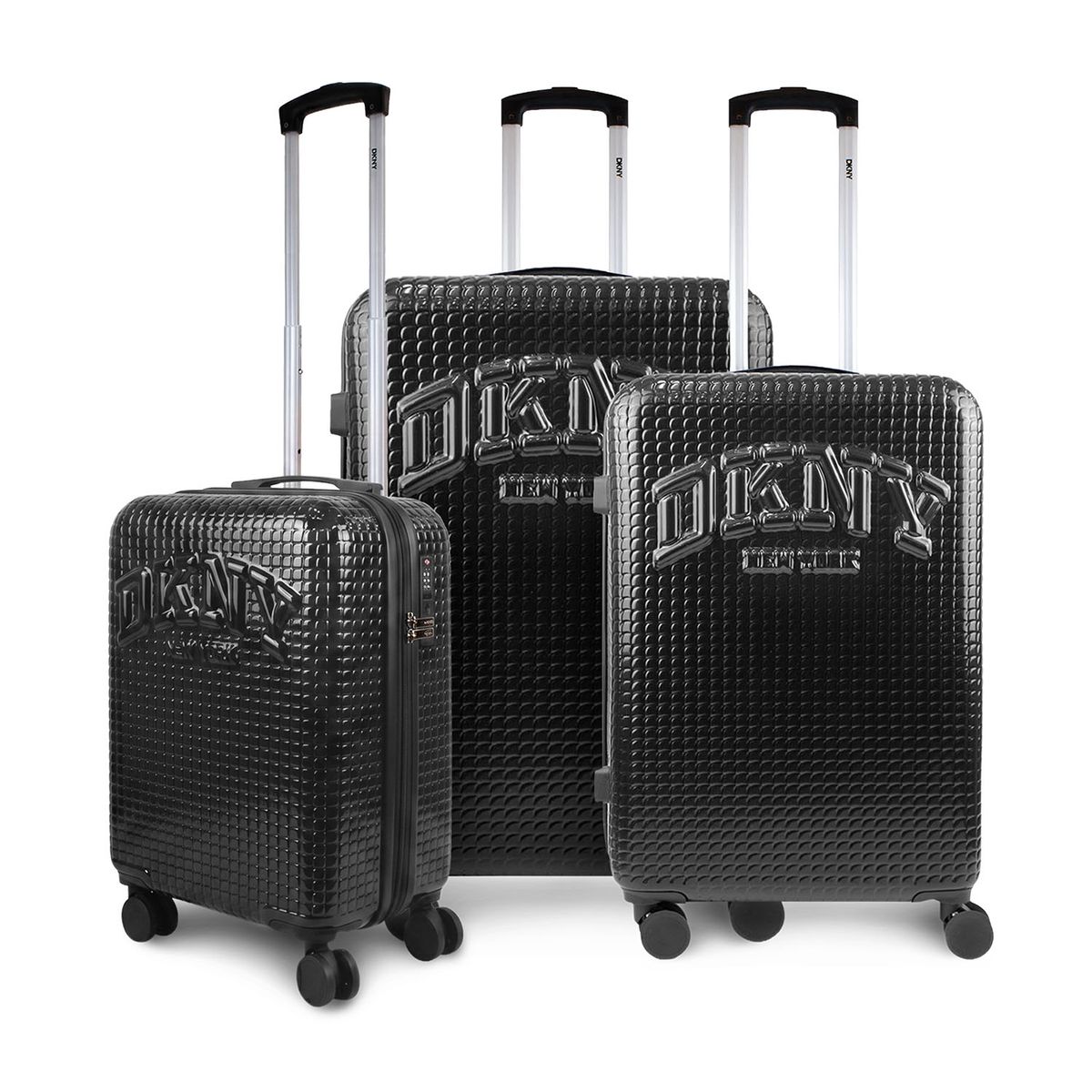 DKNY - Set 3 Maletas Donna Karan Hot Town Cabina Mediana Grande negras