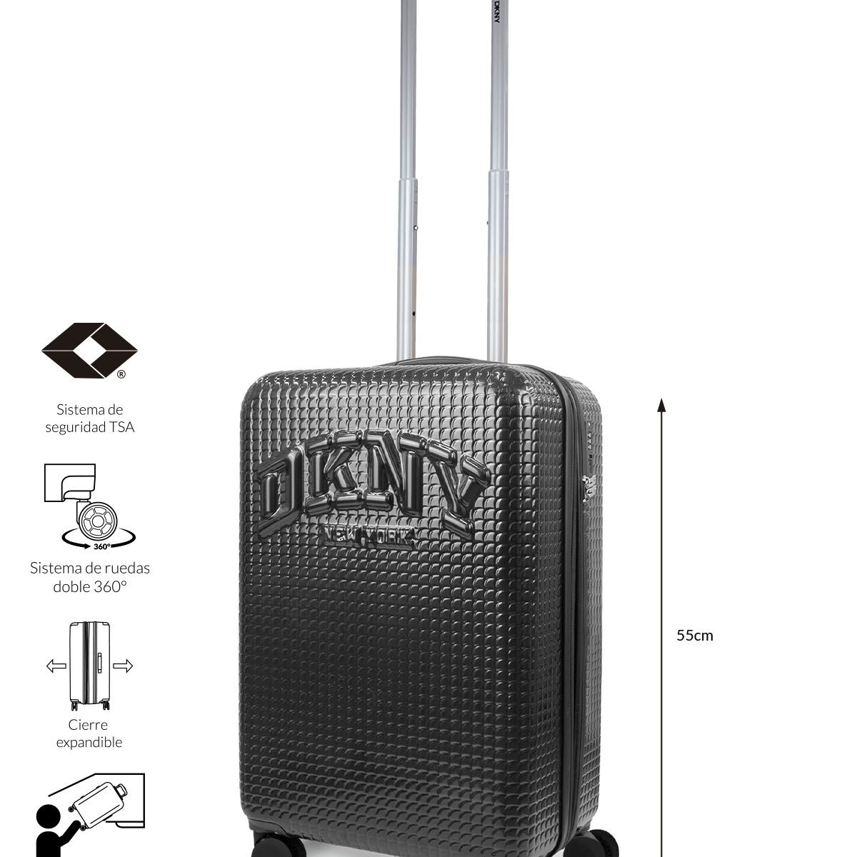 DKNY - Pack 2 Maletas Donna Karan Hot Town S 10k + L 23k negra DKNY