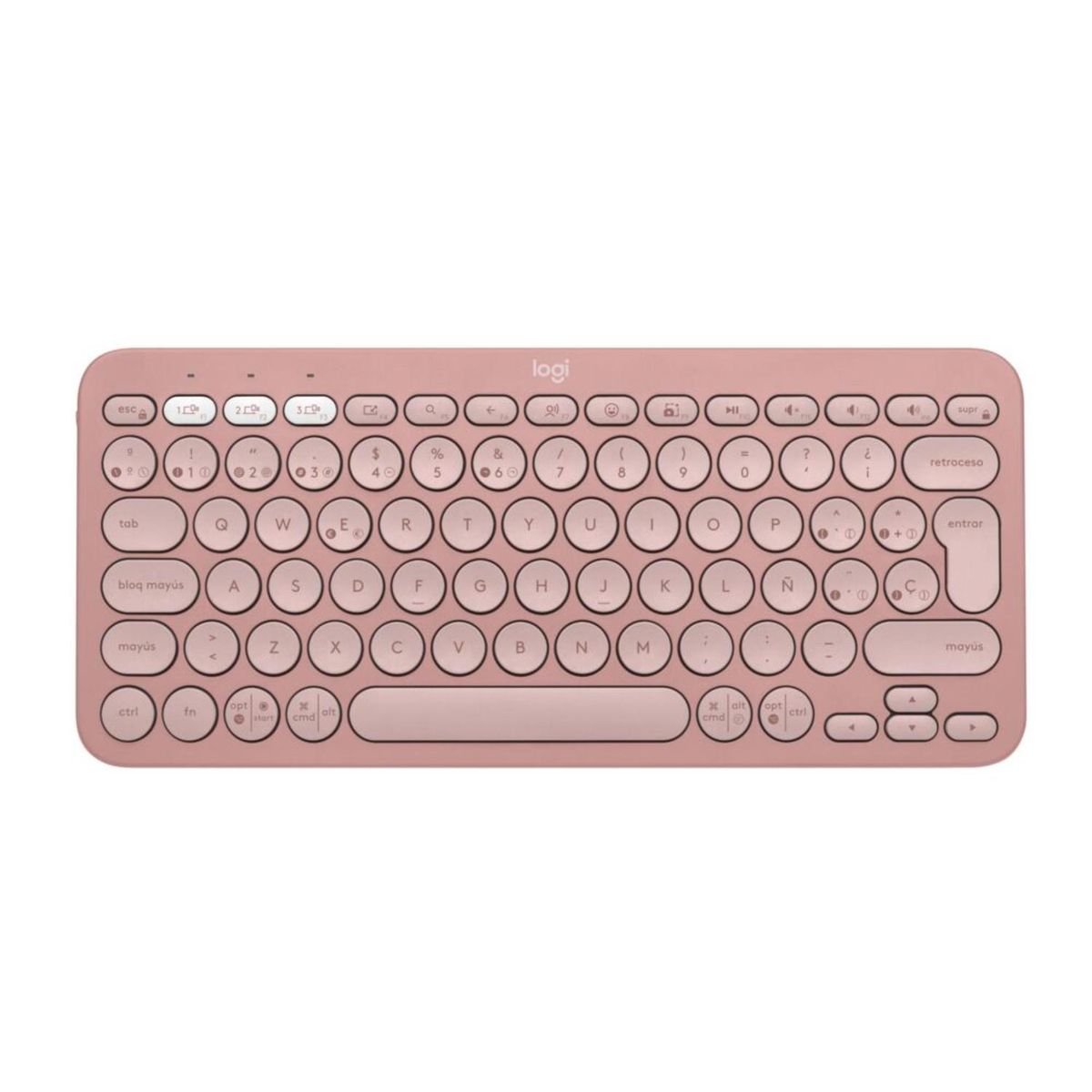 LOGITECH - Logitech Teclado Bluetooth Pebble Keys 2 K380s Rosado Español