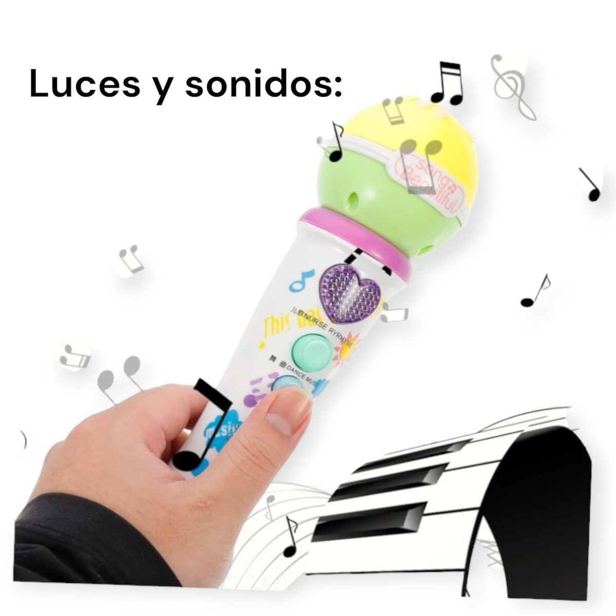 GENERICO - Micrófono Juguete Inalambrico Musical Interactivo Para Bebes Niños