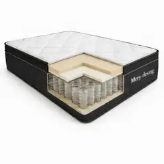 GENERICO - Base Baúl King Onyx Gris Claro + Colchón Excellence Plus Sistema Hidráulico Premium