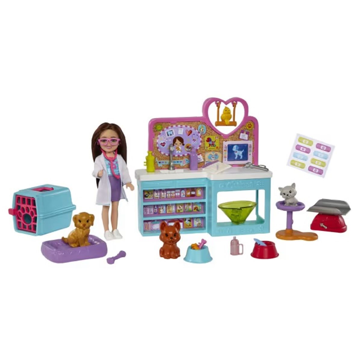 BARBIE - Muñeca veterinaria Barbie Chelsea con accesorios Hgt12 Mattel