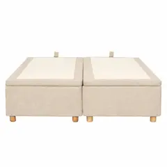 GENERICO - Base Baul King Onyx Con Sistema Hidráulico Color Blanco En Lino